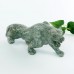 Huge 9.0" Nine Dragon Jade Carved Crystal Leopard, Amazing Leopard Sculpture for Home Decor