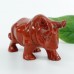 4.0" Red Jasper Carved Crystal Rhino, Nice Rhino Carving for Home Decor, Chakra and Healing Crystal Animal Carvings