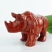 4.0" Red Jasper Carved Crystal Rhino, Nice Rhino Carving for Home Decor, Chakra and Healing Crystal Animal Carvings