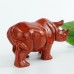 4.0" Red Jasper Carved Crystal Rhino, Nice Rhino Carving for Home Decor, Chakra and Healing Crystal Animal Carvings