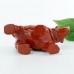 4.0" Red Jasper Carved Crystal Rhino, Nice Rhino Carving for Home Decor, Chakra and Healing Crystal Animal Carvings