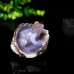 4.5" Blue Chalcedony Cave Carved Frog,Natural Gemstone Crystal Carving Home Decoration Collectibles