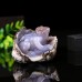 4.5" Blue Chalcedony Cave Carved Frog,Natural Gemstone Crystal Carving Home Decoration Collectibles