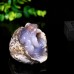 4.5" Blue Chalcedony Cave Carved Frog,Natural Gemstone Crystal Carving Home Decoration Collectibles