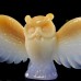 Beautiful 9-Inch Blue Chalcedony Crystal Owl - Handcrafted Healing Stone Statue, Perfect Home Decor or Gift