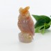 Beautifully Handcrafted 3-inch Chalcedony Jasper Crystal Carving Owl - Bring Wisdom and Tranquility to Your Space