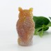 Beautifully Handcrafted 3-inch Chalcedony Jasper Crystal Carving Owl - Bring Wisdom and Tranquility to Your Space