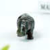 2" Hippopotamus Hippo Hand Carved African Blood Stone Quartz Crystal Healing