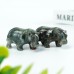 2" Hippopotamus Hippo Hand Carved African Blood Stone Quartz Crystal Healing