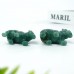 2" Hippopotamus Hippo Hand Carved Green Aventurine Quartz Crystal Healing