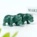 2" Hippopotamus Hippo Hand Carved Green Aventurine Quartz Crystal Healing