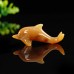 2" Dolphin Hand Carved Chalcedony Jasper Natural Crystal Statue Quartz Healing