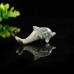 2" Dolphin Hand Carved Nine Dragon Jade Natural Crystal Statue Quartz Healing