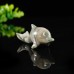 2.5" Dolphin Hand Carved Nine Dragon Jade Natural Crystal Statue Quartz Healing