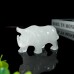 4" Rhinoceros Angola Quartz Carved Natural Crystal Statue Agate Reiki Healing