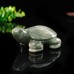 3" Tortoise Turtle Hand Carved Nine Dragon Jade Natural Crystal Quartz Healing