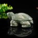 3" Tortoise Turtle Hand Carved Nine Dragon Jade Natural Crystal Quartz Healing