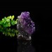 2.7" Owl Hand Carved Amethyst Quartz Geode Druse Cluster Natural Crystal Statue