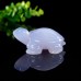 2" Tortoises Turtle Hand Carved Blue Chalcedony Natural Crystal Statue Chakra Healing