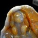 4" Realistic Monkey Chalcedony Jasper Carved Natural Crystal Statue Scupture ART