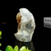 4" Monkey Chalcedony Jasper Hand Carved Natural Crystal Statue Scupture Decor