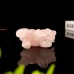 3" Panda Pink Rose Quartz Stone Carved Natural Crystal Statue Healing