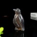 3.5" Penguin Amethyst Carved Quartz Geode Druse Cluster Natural Crystal Statue