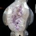 3.5" Penguin Amethyst Carved Quartz Geode Druse Cluster Natural Crystal Statue