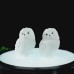 2.5" Owl White Marble Quartz Hand Carved Natural Crystal Animal Statue Healing