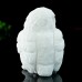 2.5" Owl White Marble Quartz Hand Carved Natural Crystal Animal Statue Healing