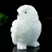 2.5" Owl White Marble Quartz Hand Carved Natural Crystal Animal Statue Healing