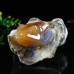 4" Frog Chalcedony Jasper Hand Carved Natural Crystal Statue Scupture Decor