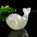 2" Carved Whale Incense Holder Natural Crystal Quartz Burner Base Stand Fengshui Home Decor