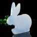 2.7" Blue Chalcedony Rabbit Carved Standing Statue Natural Crystal Decor Healing