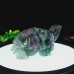 4.37" Green Fluorite Turtle Statue Natural Crystal Decor Healing Stone Sculpture