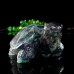 4.37" Green Fluorite Turtle Statue Natural Crystal Decor Healing Stone Sculpture