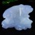 5.5" Blue Chalcedony Polar Bear Catching Fish Statue Natural Crystal Decor Healing Stone Sculpture