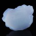 5.5" Blue Chalcedony Polar Bear Catching Fish Statue Natural Crystal Decor Healing Stone Sculpture