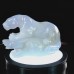 Blue Chalcedony Leopard Natural Crystal Hand Carved Sculpture Stone Statue 7"