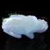 Blue Chalcedony Leopard Natural Crystal Hand Carved Sculpture Stone Statue 7"