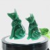 Natural Green Aventurine Fox Crystal Quartz Carved Statue Stone Art Sculpture