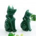 Natural Green Aventurine Fox Crystal Quartz Carved Statue Stone Art Sculpture