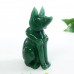 Natural Green Aventurine Fox Crystal Quartz Carved Statue Stone Art Sculpture