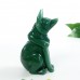 Natural Green Aventurine Fox Crystal Quartz Carved Statue Stone Art Sculpture