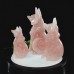 Natural Pink Rose Quartz Fox Crystal Quartz Carved Statue Stone Art Sculpture