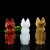 4" Natural Crystal Quartz Fox Quartz Carved Skull Statue Stone Animal Art Sculpture