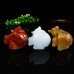 4" Natural Crystal Quartz Fox Quartz Carved Skull Statue Stone Animal Art Sculpture