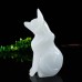 4" Natural Crystal Quartz Fox Quartz Carved Skull Statue Stone Animal Art Sculpture