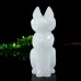 4" Natural Crystal Quartz Fox Quartz Carved Skull Statue Stone Animal Art Sculpture