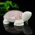 3.3" Natural Crystal Turtle Pink Rose Quartz Ivory Jade Stone Statue Decor